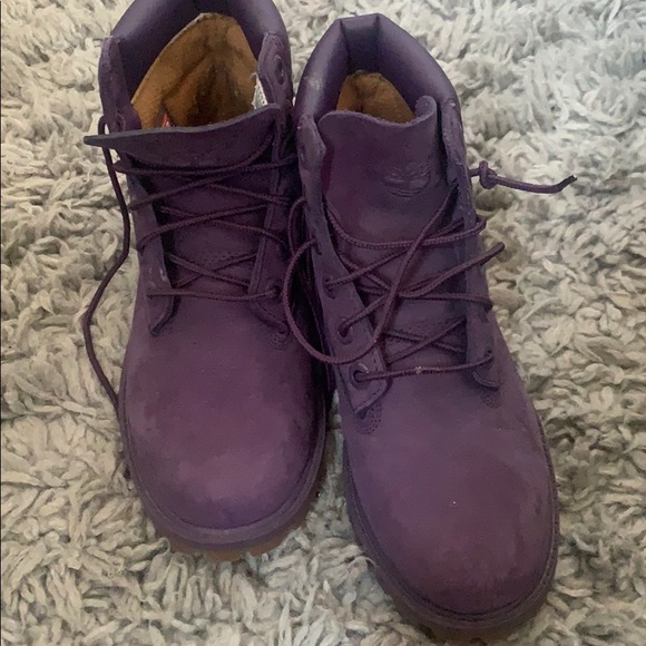 purple timberland boots